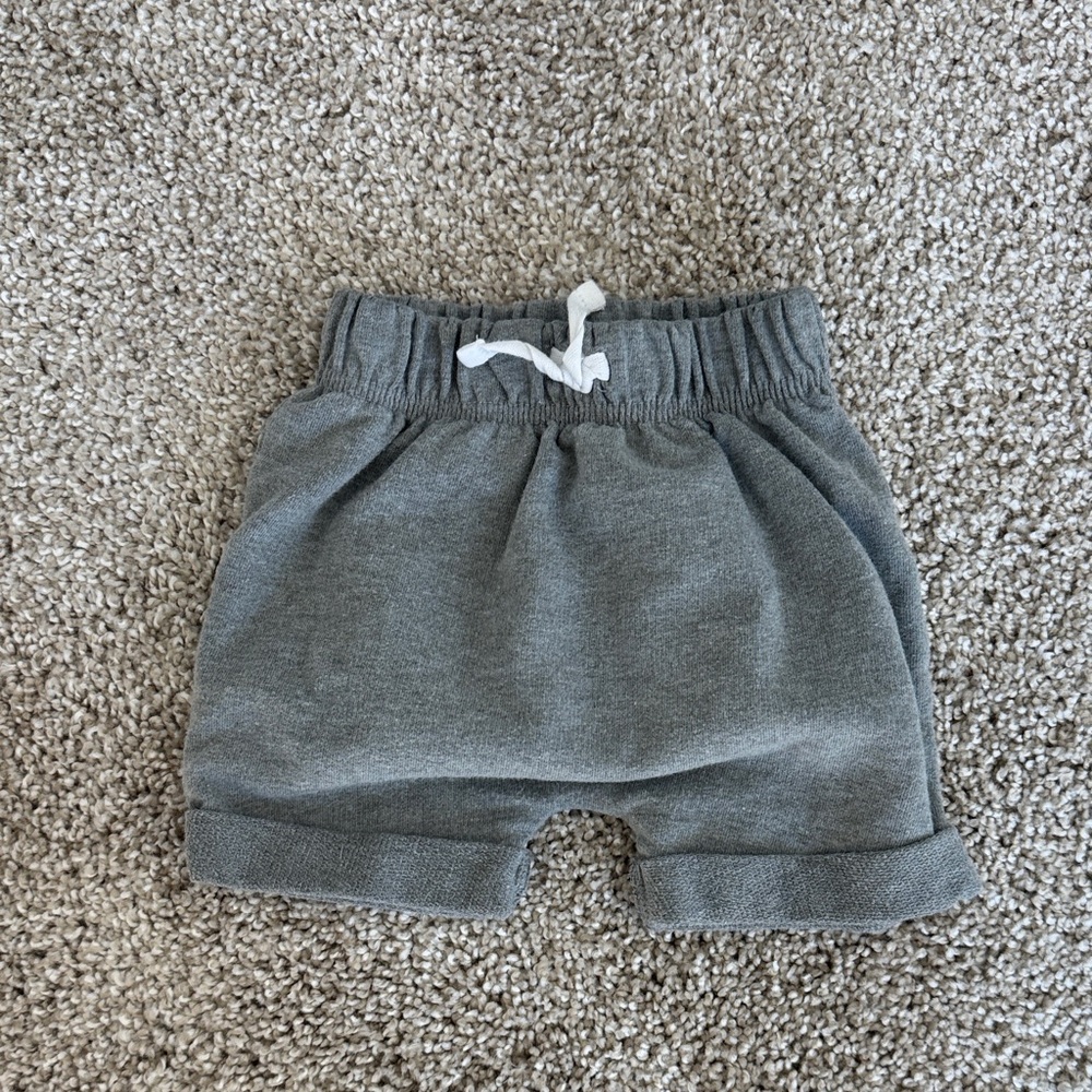 Cat & Jack Grey Baby Shorts with White Tie